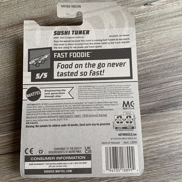 Sushi Tuner Rod Hot Wheels New 2024 Mainline Hotwheels Car Netflix Lets Race - Picture 4 of 5